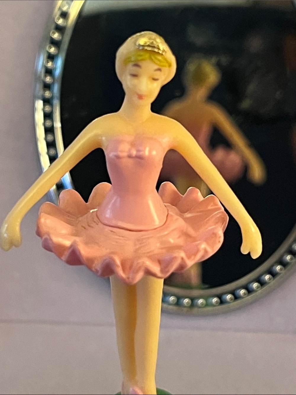 Princess 🩰Ballerina Hand Painted Jewel Keeper Pink & Lavender Music Box NWT
